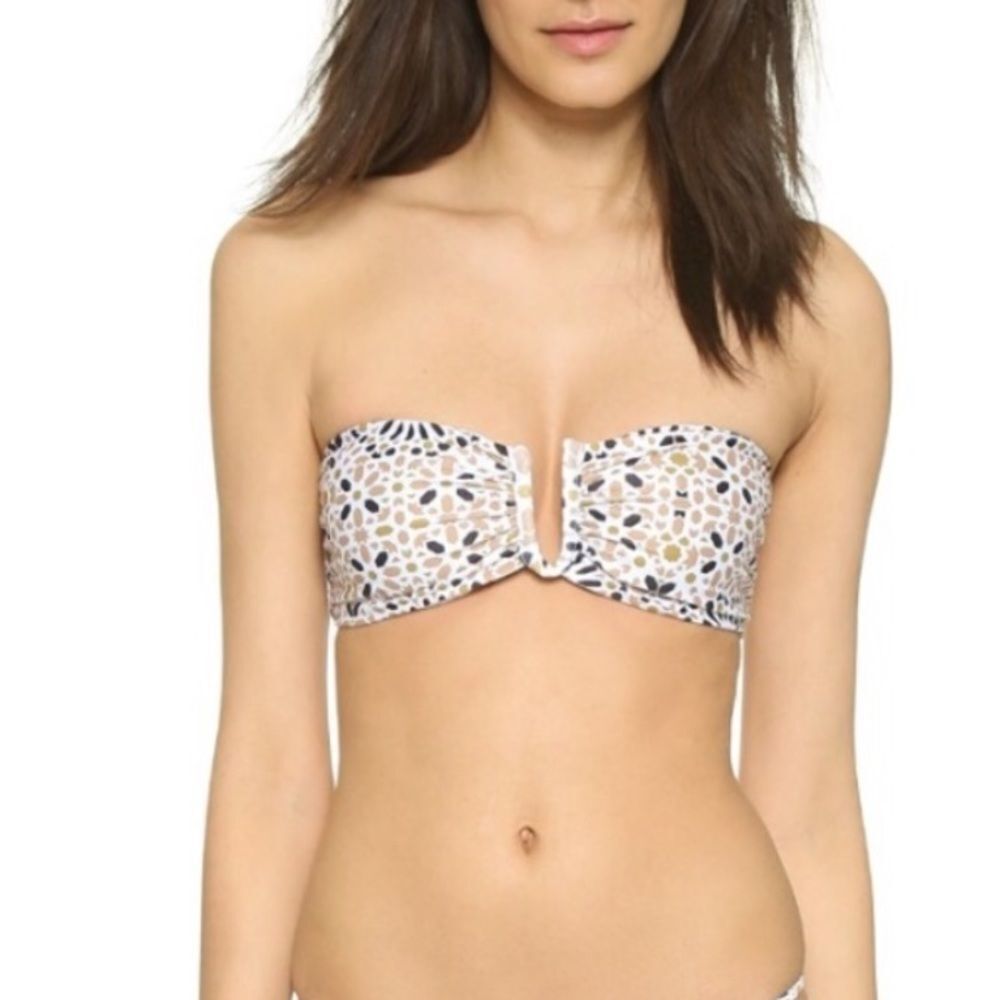 Beach Riot Stone Cold Fox Peony Bandeau Bikini Top Nwt